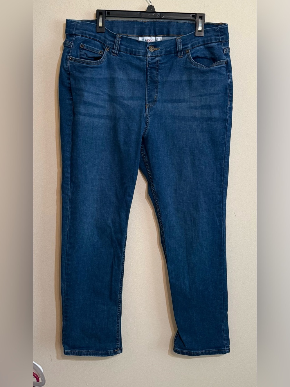Denim & Co Women’s Dark Blue Stretch Denim Jeans 18W